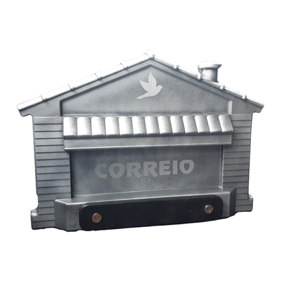 Caixa de correio modelo casinha reforçado cinza